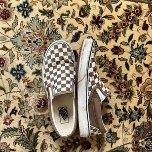 Checkered Slip On Vans